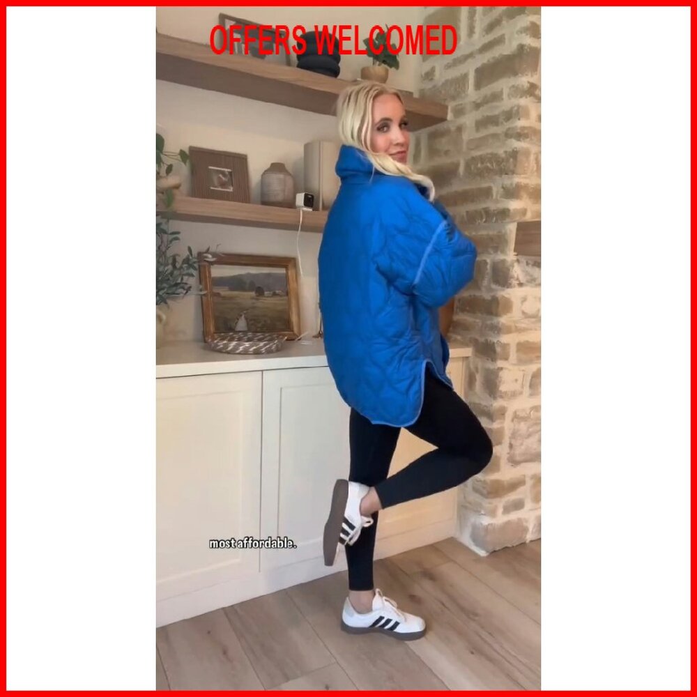 Lightweight Puffer Jacket Half Zip Pullover Quilt… - image 6